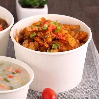 1100ml giấy món tráng miệng bát bọc thực phẩm bánh mì salad thùng chứa 66mm
