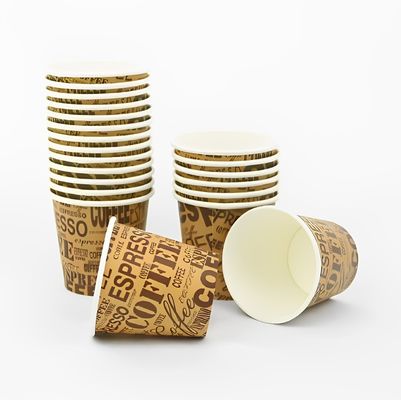 Custom in ấn logo đơn tường giấy cốc 6oz 180ml Double đơn tường cốc cà phê