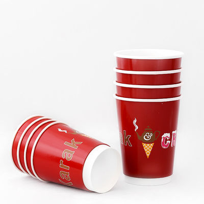 16oz 138mm Double Wall Paper Cup 540ml Milk Tea Cold Drink Cup giấy