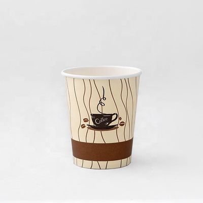 7.5oz 230ml Logo Paper Cups Biodegradable Cá nhân hóa tách cà phê