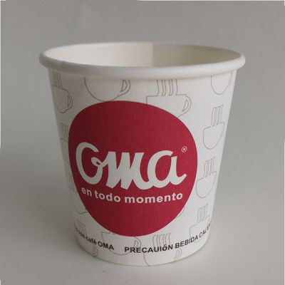 6oz Single Wall Paper Cup 0.18L Biodegradable Paper Cups For Cold Drinks Nhãn hiệu tùy chỉnh