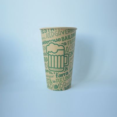 24oz cá nhân hóa Cups giấy đơn lớp 675ml Custom Cups giấy với logo