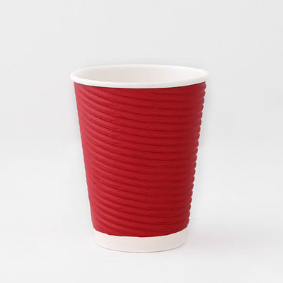 Được tái chế 430ml Ripple Wall Coffee Cups 12oz Ripple Paper Cups