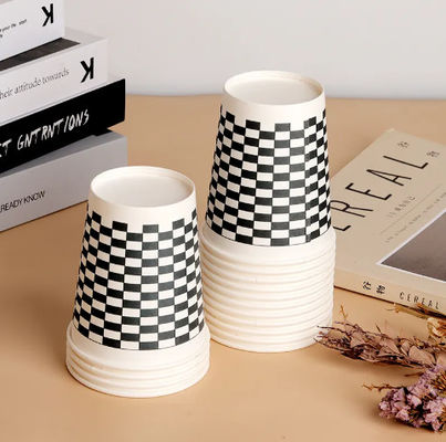 Th dùng một lần 8oz PE được phủ một cốc giấy đơn 300ml cho đồ uống lạnh