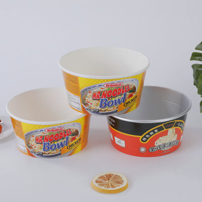 Cá nhân in vỏ vỏ vỏ 860ml Salad Bowl Salad Bowl Kraft PLA Linered