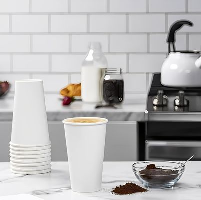 230ml 8,5oz một bức tường dùng một lần cốc PE lớp phủ sữa trà hai bức tường giấy cốc