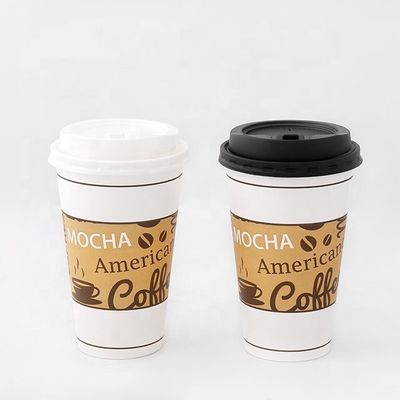 Không có nhựa đơn nước uống nóng Cup giấy 16oz 540Ml Kháng nhiệt compostable dùng một lần