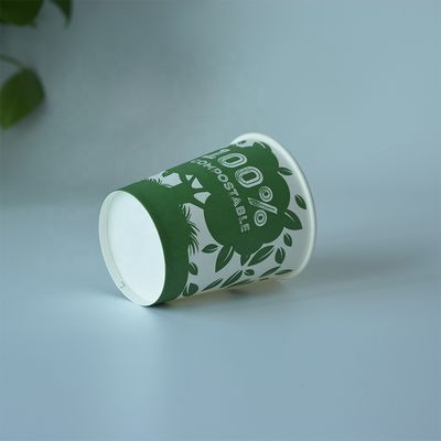 3oz 75ml Cup giấy tường đơn Biodegradable nhãn hiệu dùng một lần cups