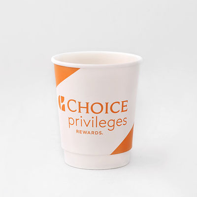 Logo in hai bức tường Cups nóng OEM nhựa miễn phí phủ giấy Cups nước uống lạnh
