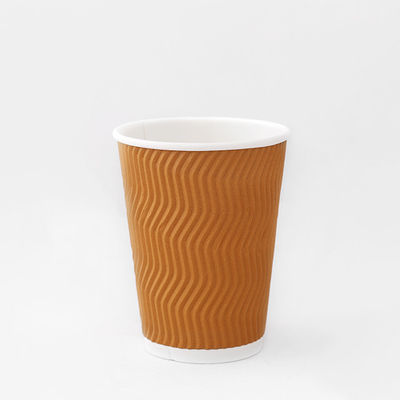Biodegradable Ripple Coffee Cups Custom 10oz Paper Drinking Cup (Cây cà phê có thể phân hủy sinh học)