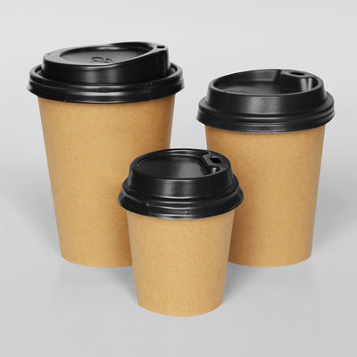 Một lần sử dụng Kraft Hot Cups PLA phủ logo tường đơn Custom Kraft Paper Soup Cup