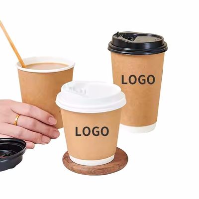 TUV Kraft Paper Cup 7OZ 210ml Double Wall Kraft Cup Cỡ tùy chỉnh