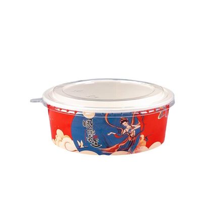 Chén giấy đồ ăn tráng miệng 1100ml Chén dùng một lần để đóng gói thức ăn súp