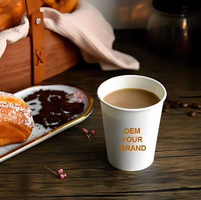 100% có thể phân hủy đơn Wall Paper Cup 4oz 125ml Plastic Free Paper Cup
