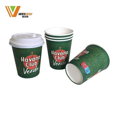 Ly ly logo dùng một lần PE PLA không có nhựa cốc giấy một lớp với nắp