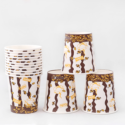 Logo tùy chỉnh dùng một lần đơn Wall Paper Cup 4oz-32oz với nắp