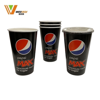 Cốc giấy tường đơn dùng một lần được in tùy chỉnh cho đồ uống đá